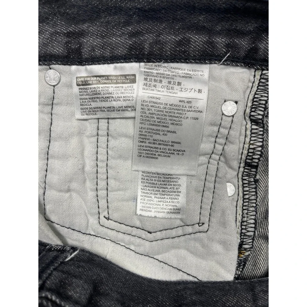 Levis 501 Original Fit Jeans Faded Black Straight Leg Denim W30 L32 00501-0660